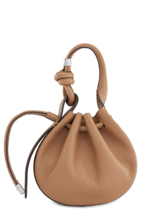 Mini Ina Pebble Leather Crossbody Bag