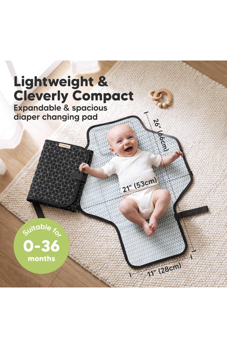 KeaBabies Flex Diaper Changing Pad, Alternate, color, Black Geo