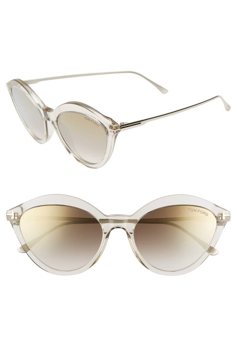 TOM FORD Chloe 57mm Cat Eye Sunglasses, Main, color, 