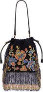 Etro Kalispera Beaded Fringe Suede Shoulder Bag