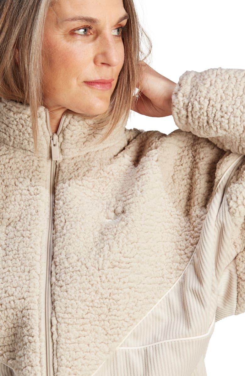 adidas Fleece & Corduroy Zip Jacket, Alternate, color, 