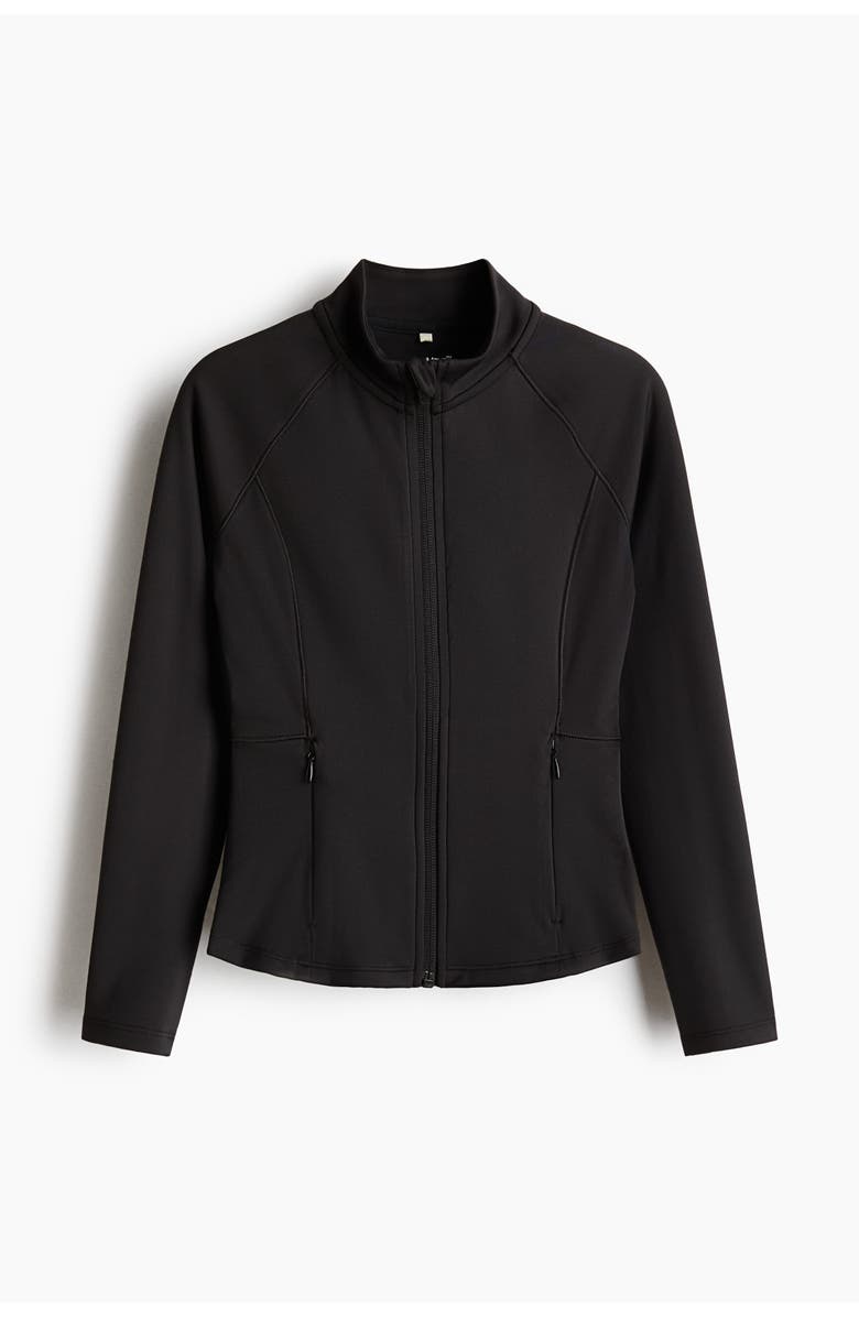 H&M Sports Jacket With Drymove, Main, color, Black