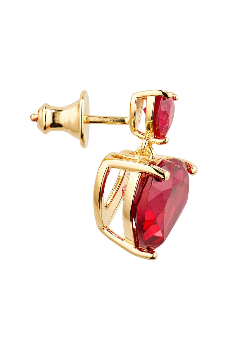 JUDITH LEIBER COUTURE Crystal Heart Drop Earrings, Alternate, color, 