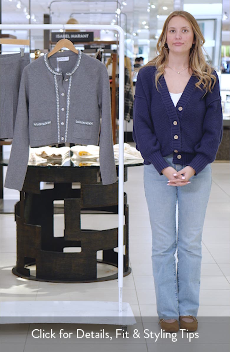 Lumi Embellished Cardigan & Pleated Miniskirt Set, sales video thumbnail