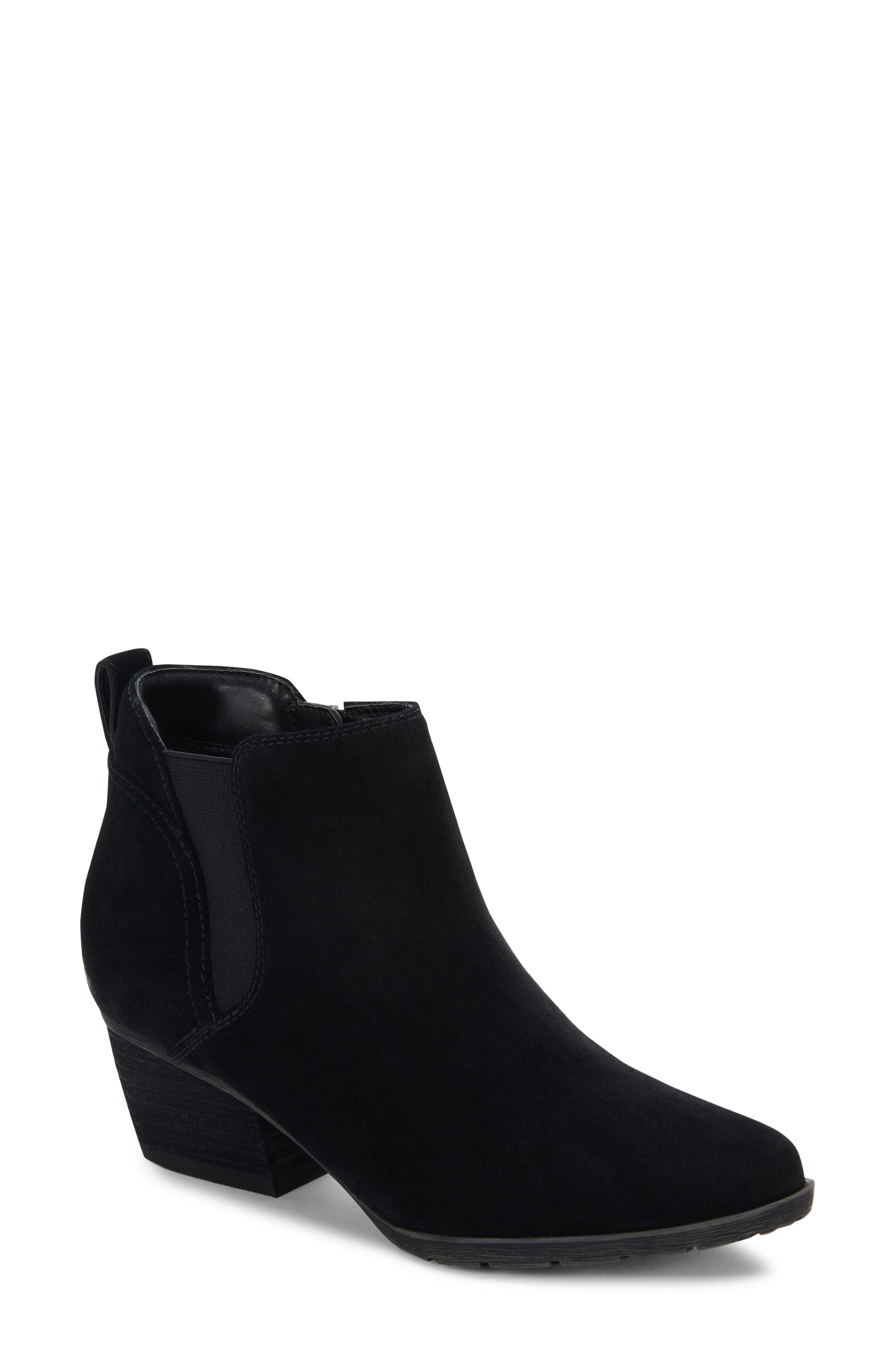 Blondo Victory Waterproof Bootie, Main, color, Black Suede
