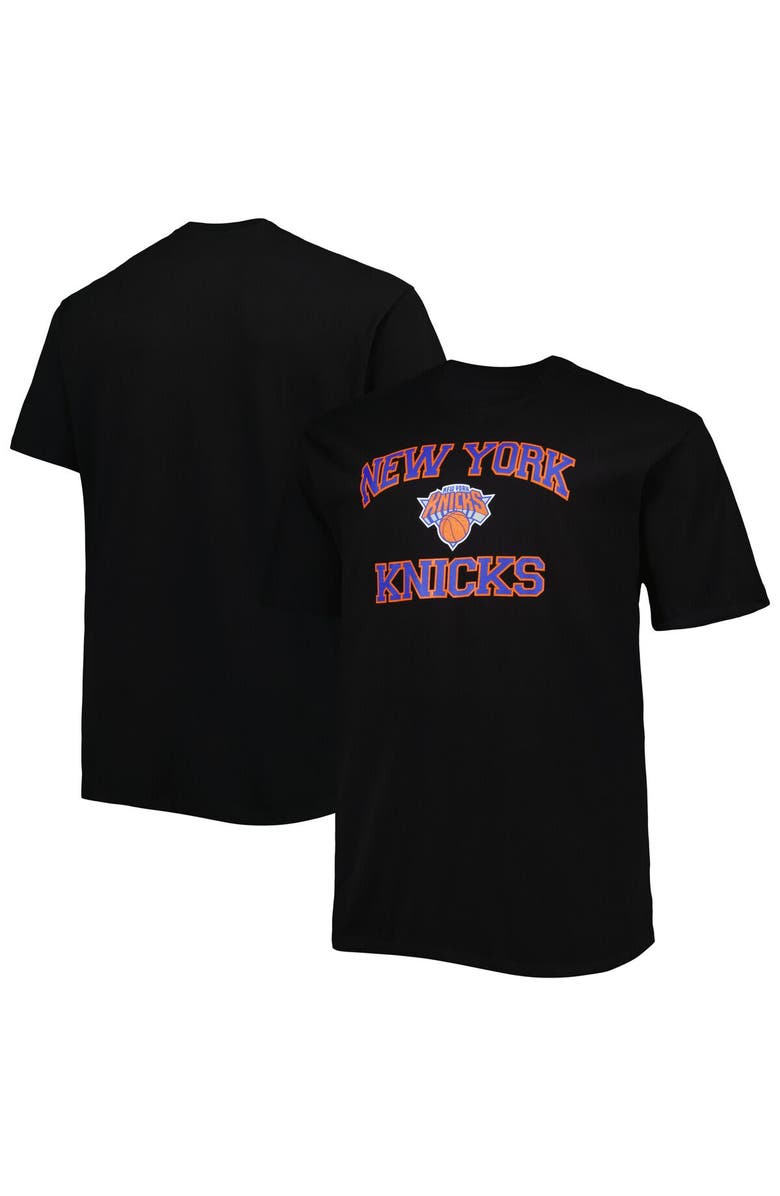 PROFILE Men's Black New York Knicks Big & Tall Heart & Soul T-Shirt, Main, color,