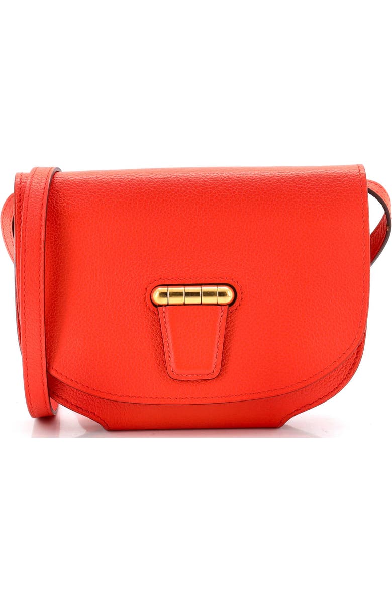 Pre-Owned Hermes Convoyeur Crossbody Bag Evercolor Mini, Main, color, Orange Poppy