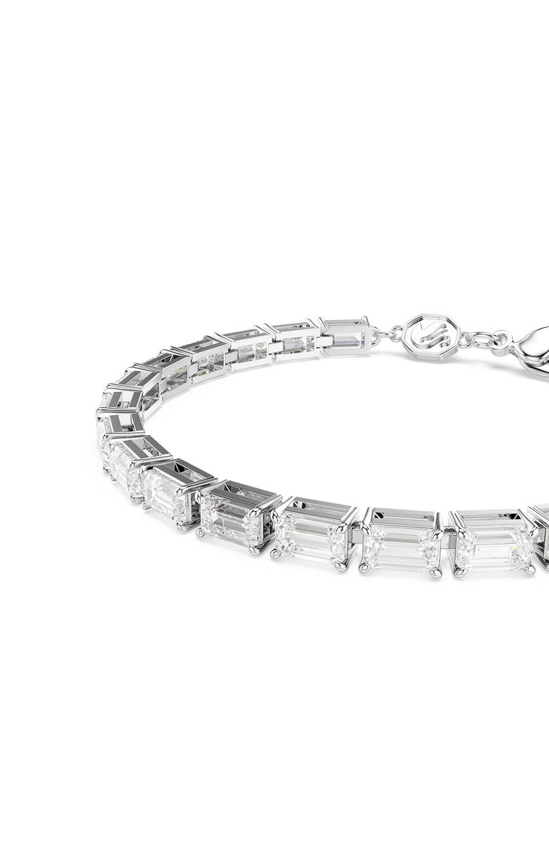 Swarovski Matrix Octagon Crystal Bracelet, Alternate, color, White Gold