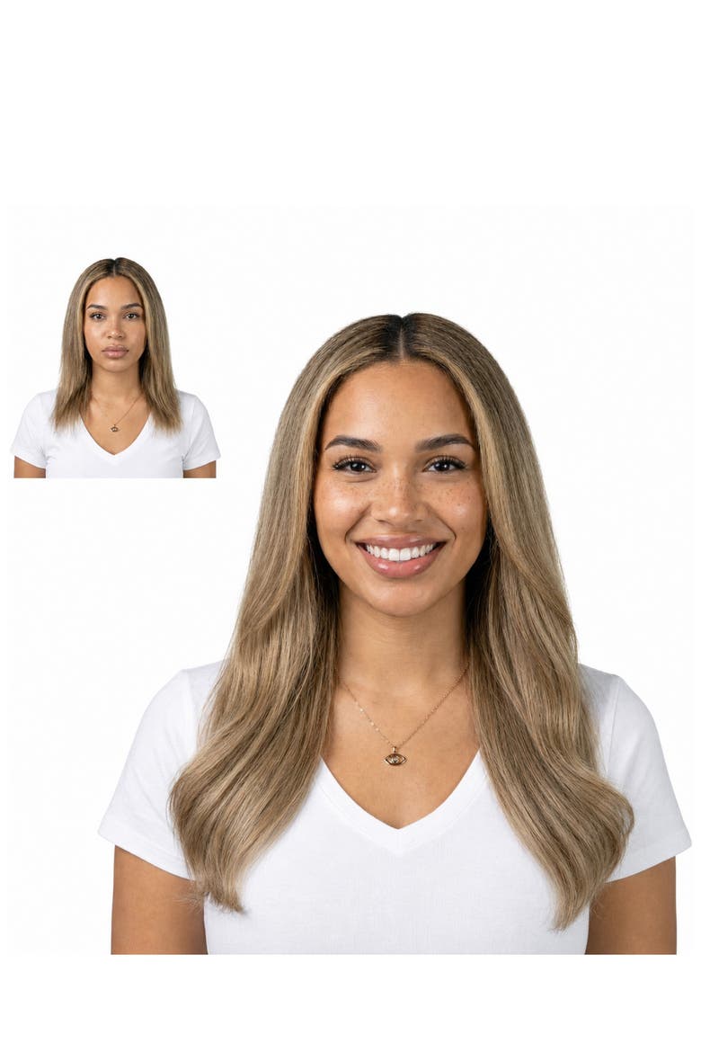 16-Inch Clip-In Human Hair Extensions, Alternate, color, BUTTER PECAN