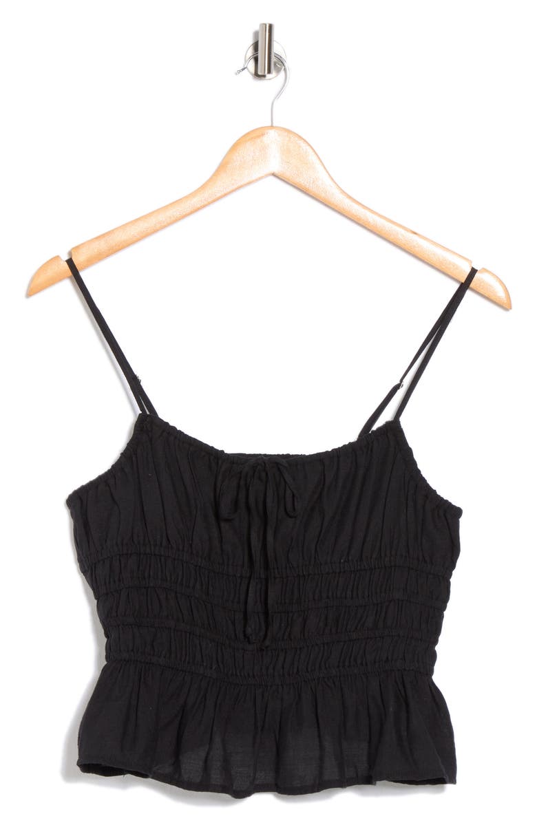 NSR Strappy Ruched Camisole, Alternate, color, Black