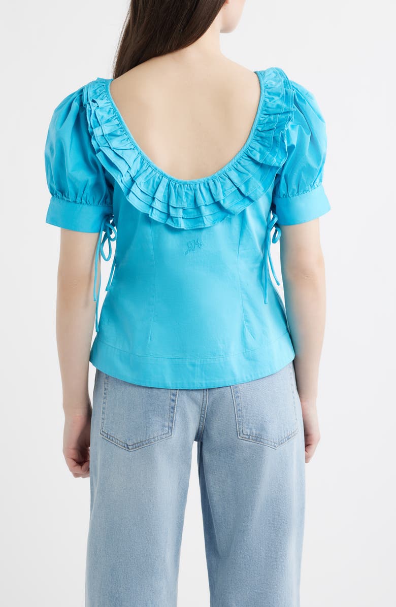 Damson Madder Anke Organic Cotton Button-Up Shirt, Alternate, color, Blue