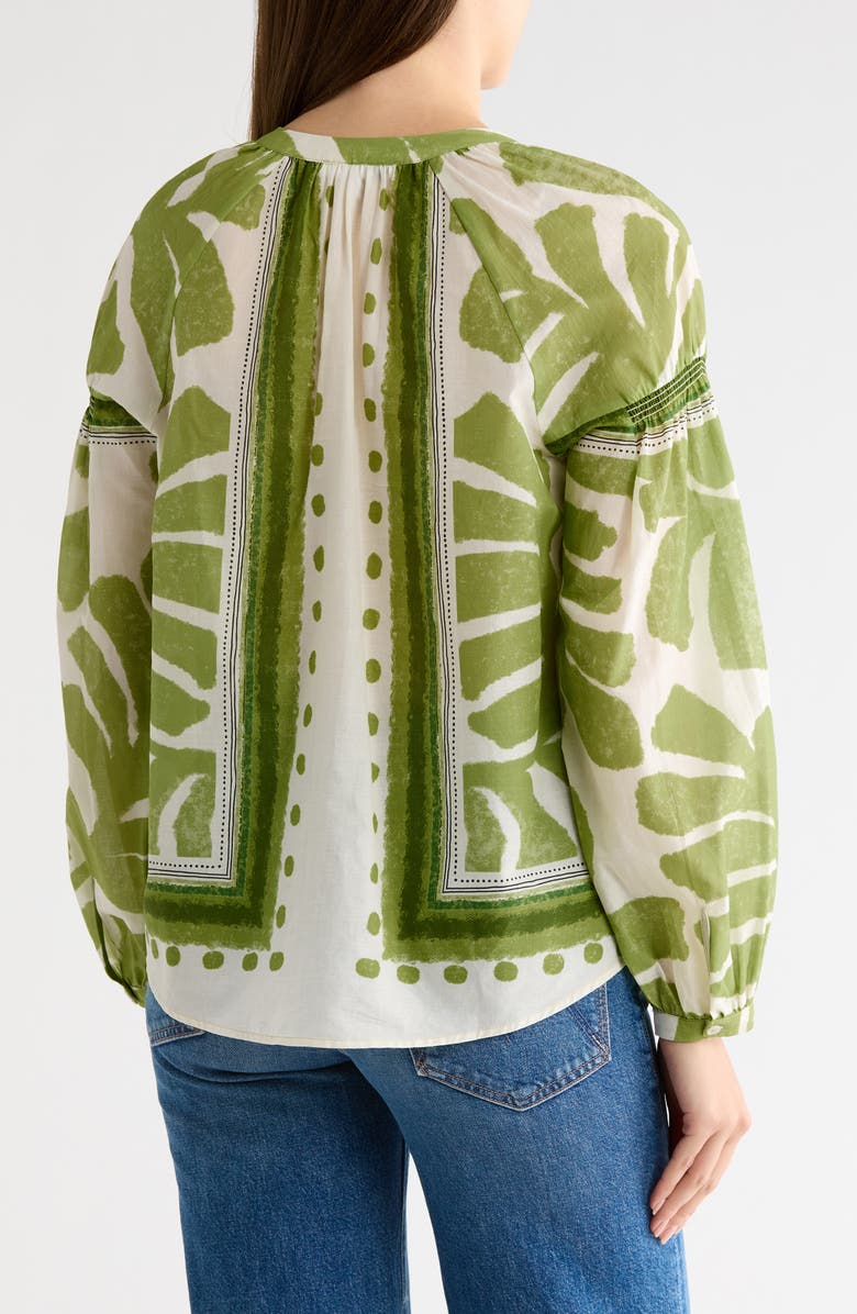 DR2 by Daniel Rainn Long Sleeve Cotton Top, Alternate, color, Lime