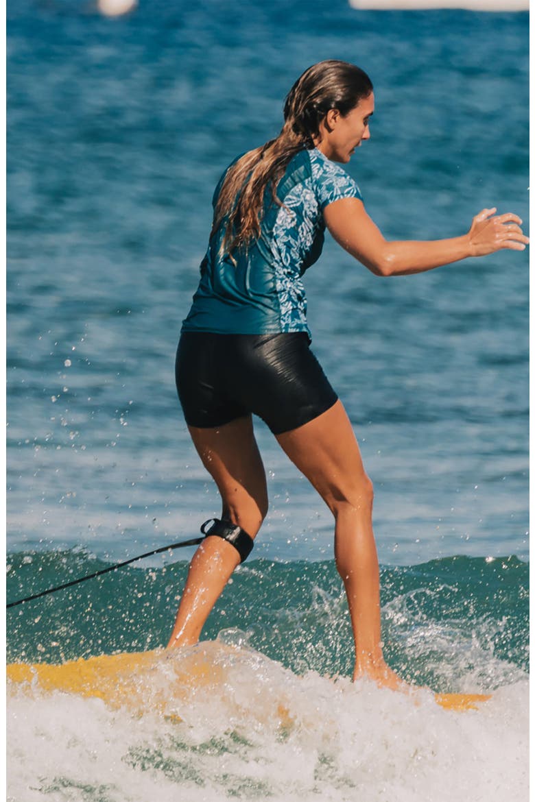 Mid-Thigh Swim Shorts, Alternate, color, Black