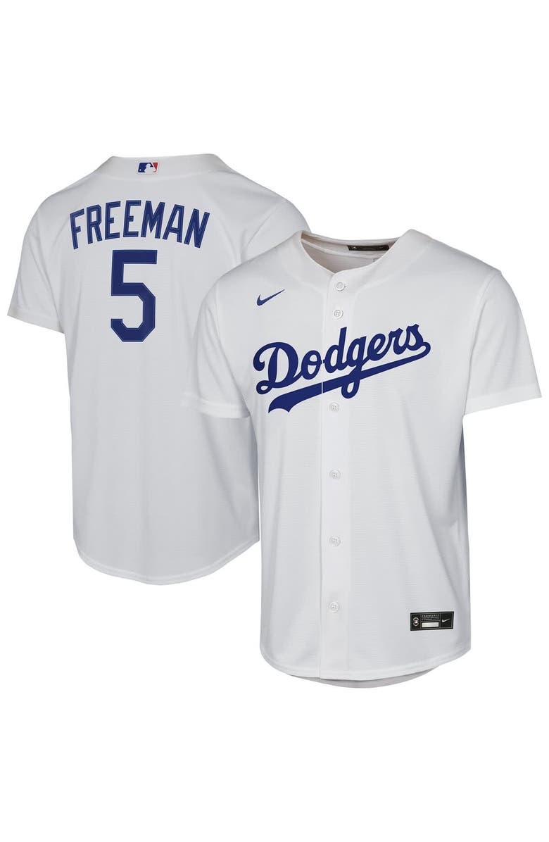 Nike Youth Nike Freddie Freeman White Los Angeles Dodgers Home Replica Player Jersey, Main, color, White