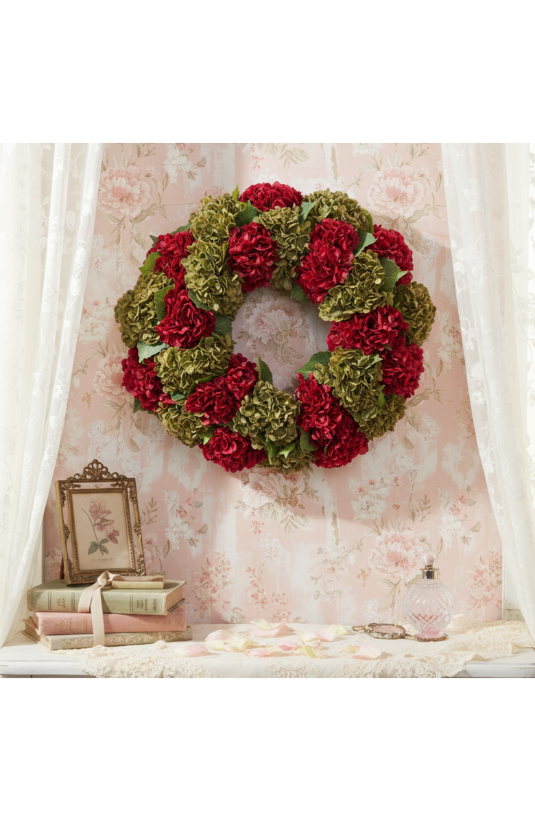 CocoBella Elodie Holiday Wreath, Alternate, color, Red