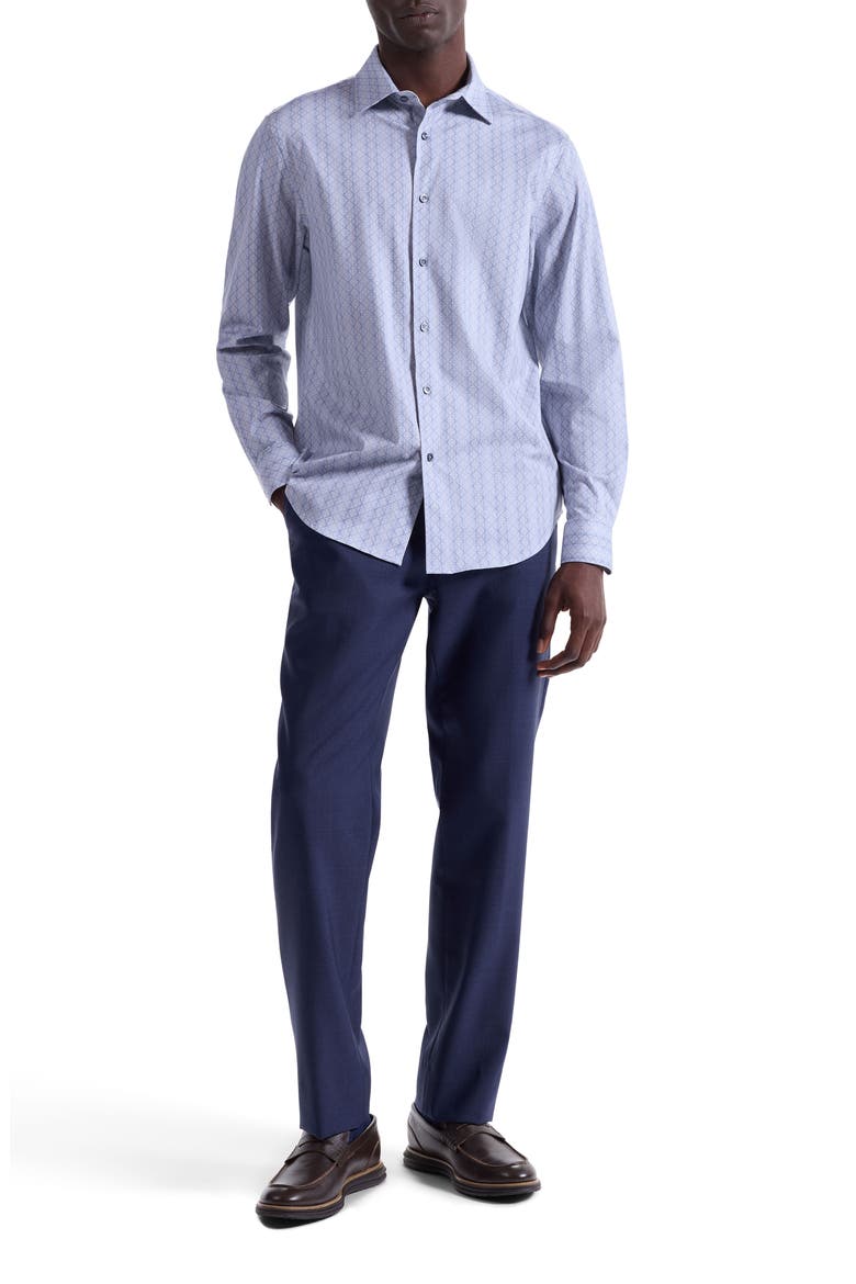 James OoohCotton® Mosaic Print Button-Up Shirt, Alternate, color, SAND