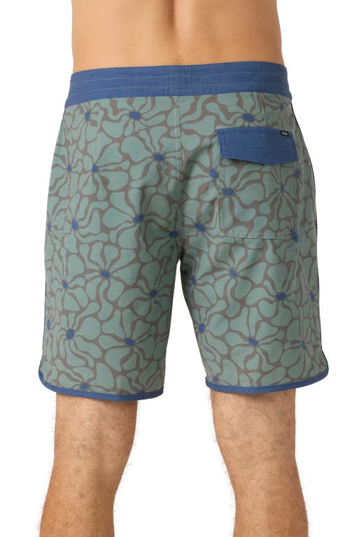 O'neill Og Print Scallop Swim Trunks In Seagrass