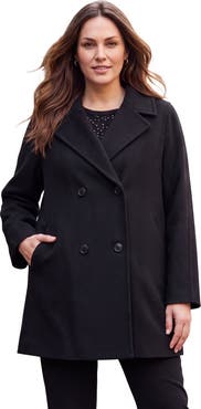 Jessica London A Line Wool Peacoat