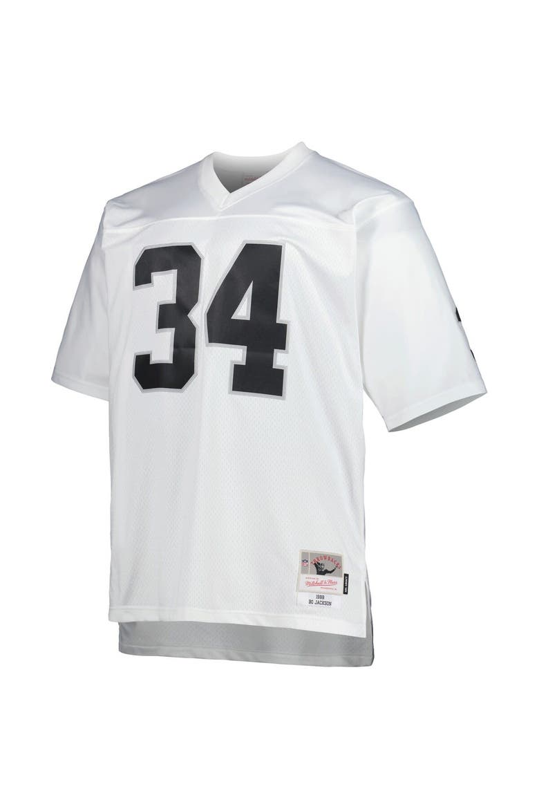 Men's Mitchell & Ness Bo Jackson White Las Vegas Raiders Big & Tall 1988 Retired Player Replica Jersey, Alternate, color, White