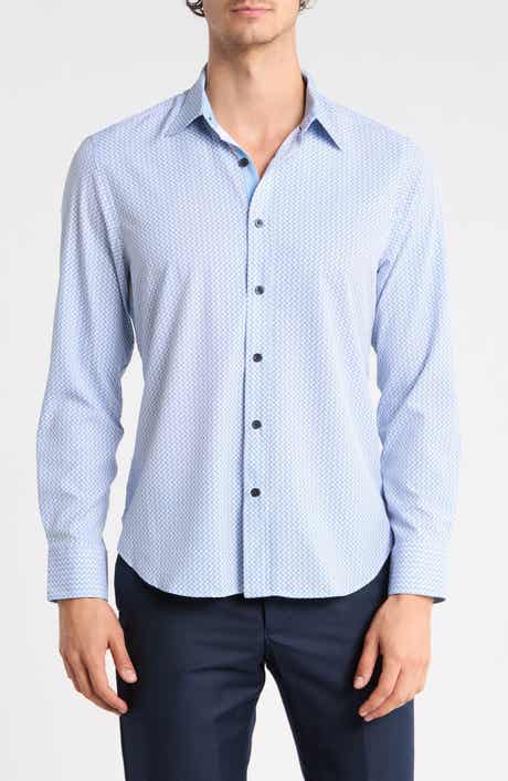 Crosshatch Long Sleeve Button Up Shirt