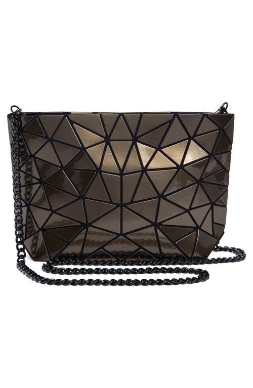 Patrizia Luca Slanted Square Convertible Clutch In Shiny Bronze