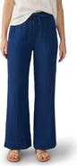Faherty Dune Organic Cotton Wide Leg Pants