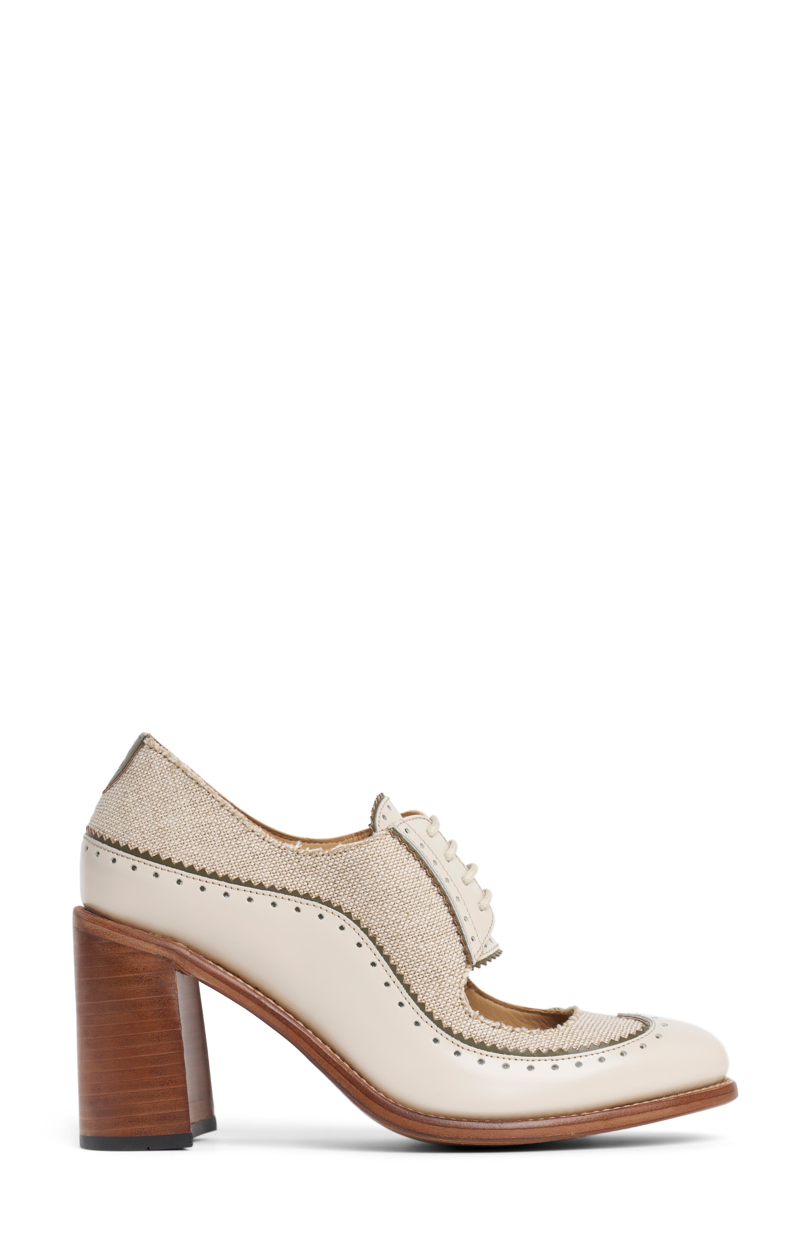 THE OFFICE OF US Mrs. Bianca Wingtip Pump, Alternate, color, Ecru