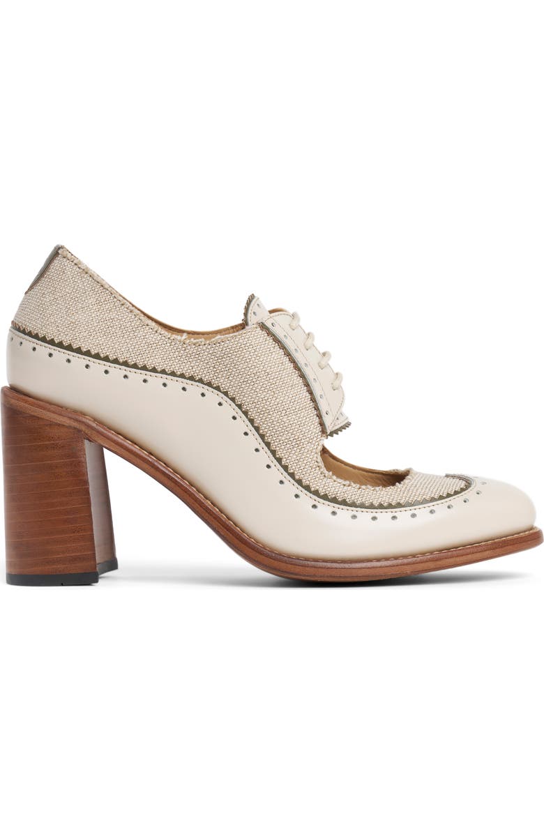 THE OFFICE OF US Mrs. Bianca Wingtip Pump, Alternate, color, Ecru