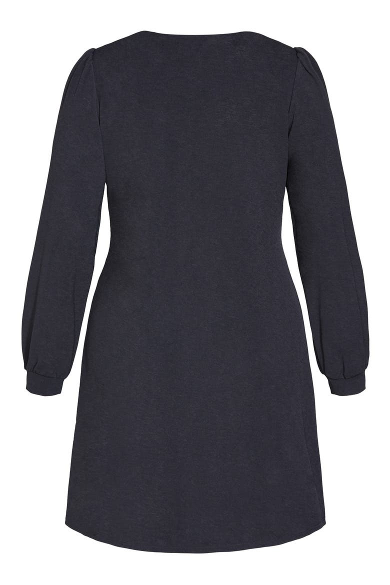 Quiero Long Sleeve Shift Dress, Alternate, color, NAVY