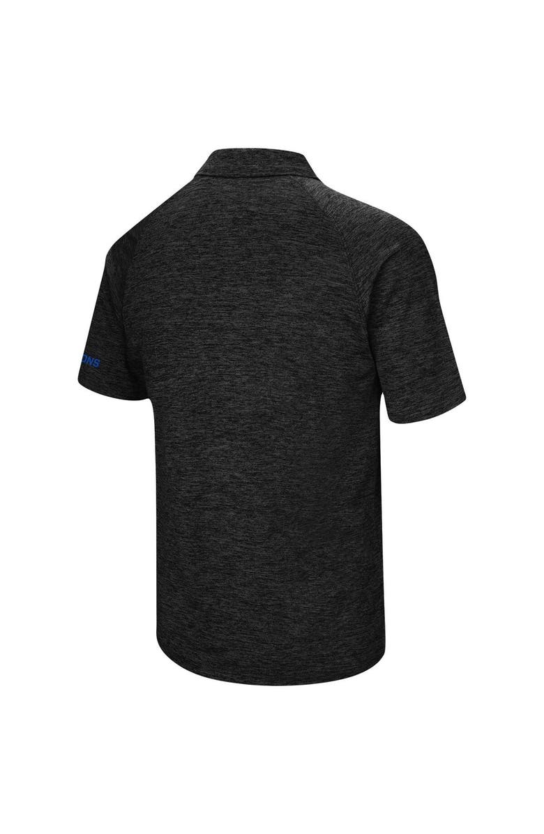 COLOSSEUM Men's Colosseum Heathered Black Air Force Falcons Down Swing Raglan Polo, Alternate, color,