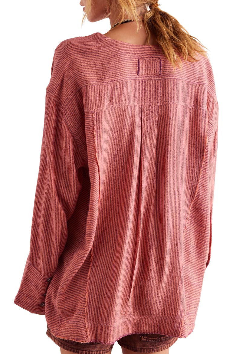 By the Shore Oversize Top, Alternate, color, WINE COMBO