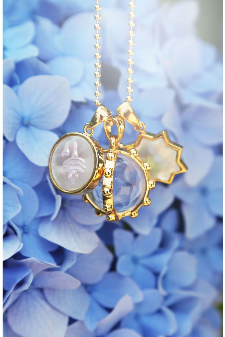 Zodiac Mother-of-Pearl Charm, Alternate, color, CANCER
