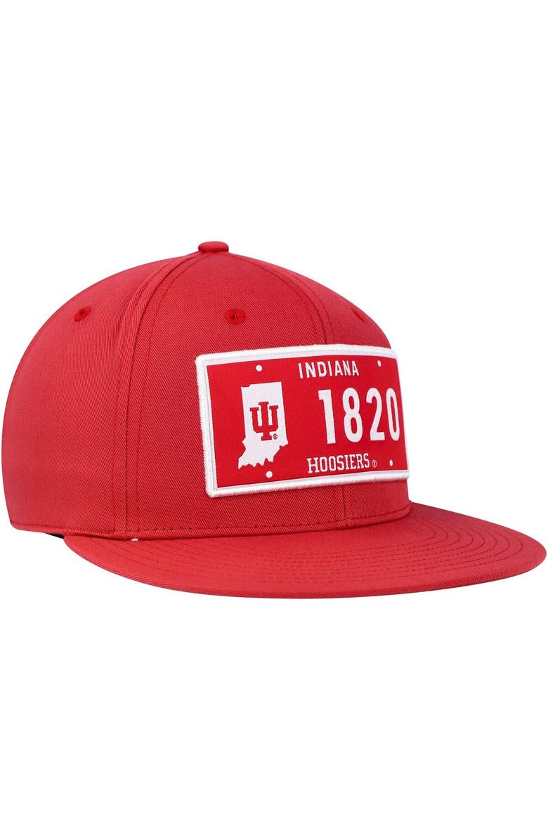 adidas Men's adidas  Crimson Indiana Hoosiers Established Snapback Hat, Alternate, color, Crimson