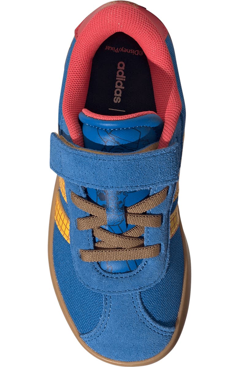 adidas Kids' Disney Woody Court Sneaker, Alternate, color, Bright Royal/ Gold/ Lucid Red
