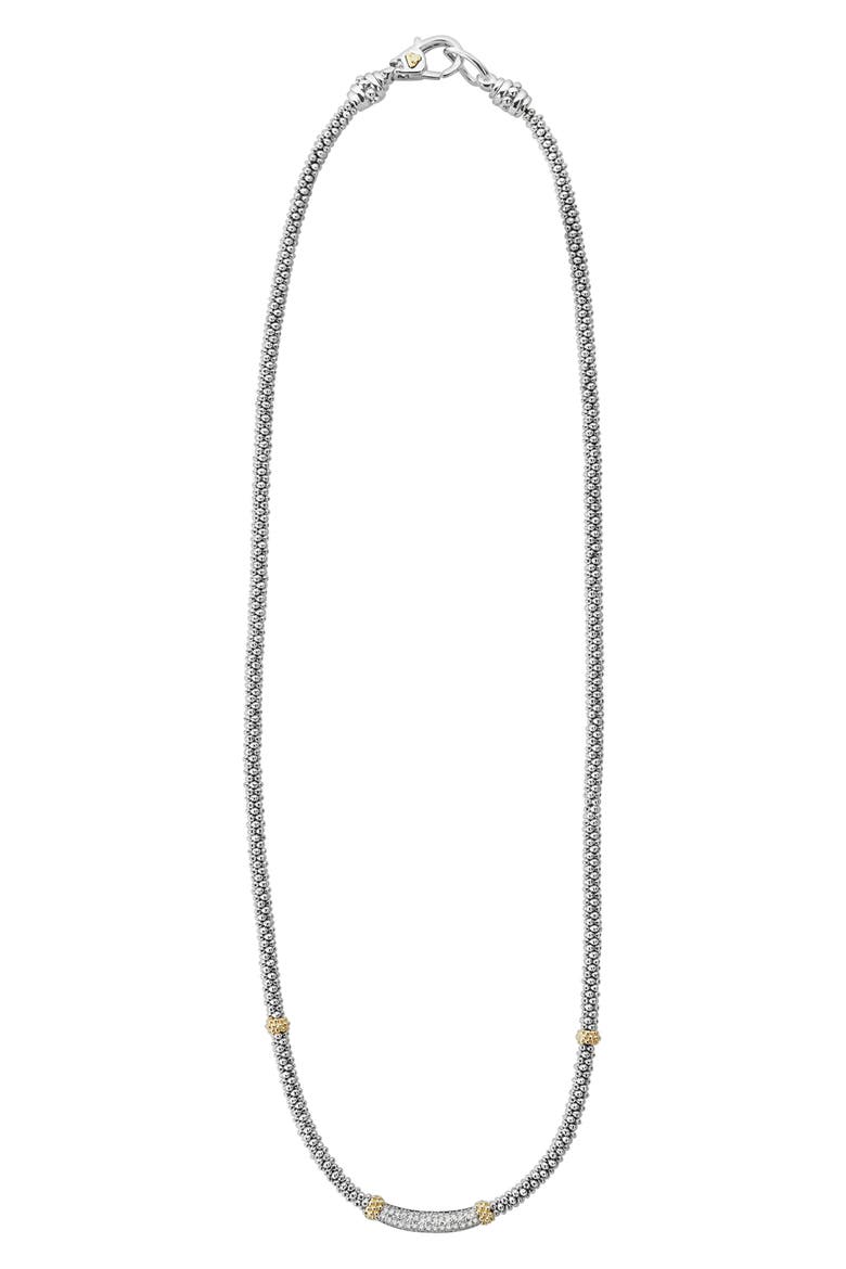 Lux Diamond Rope Necklace, Alternate, color, SILVER/ DIAMOND