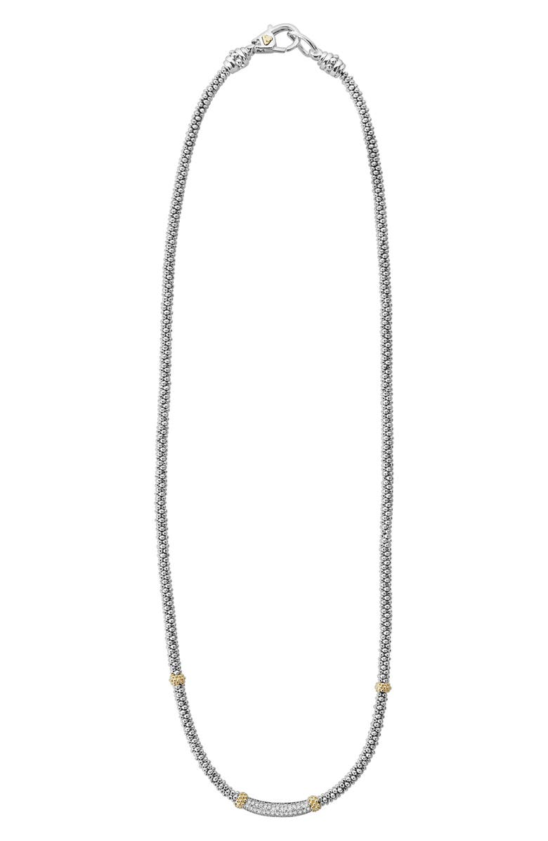 LAGOS Lux Diamond Rope Necklace, Alternate, color, Silver/ Diamond