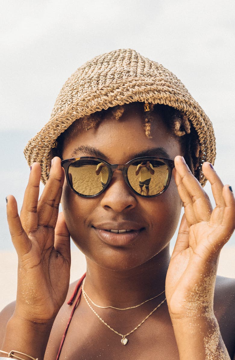 Sunski Makani 50mm Polarized Small Cat Eye Sunglasses, Alternate, color,