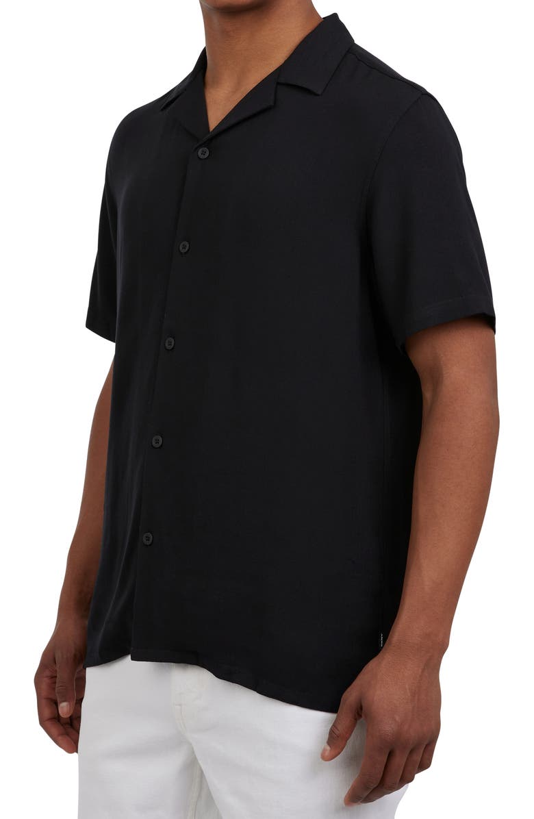 DKNY SPORTSWEAR Mitch Camp Shirt, Alternate, color, Black