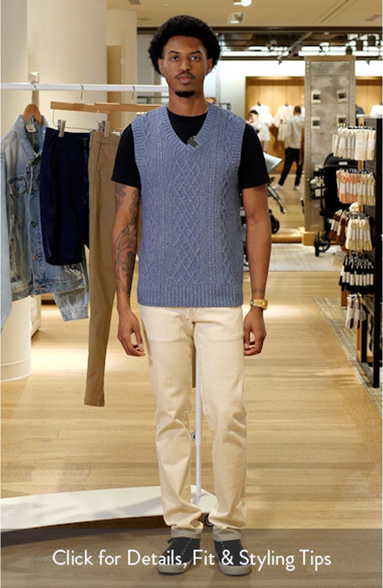 Lee Cable Stitch Sweater Vest, sales video thumbnail