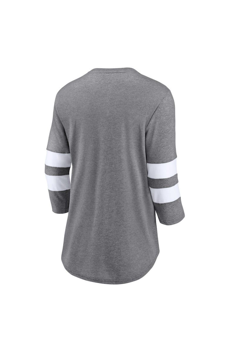 FANATICS Women's Fanatics Branded Heathered Gray Cleveland Browns Primary Logo 3/4 Sleeve Scoop Neck T-Shirt, Alternate, color, Heather Gray