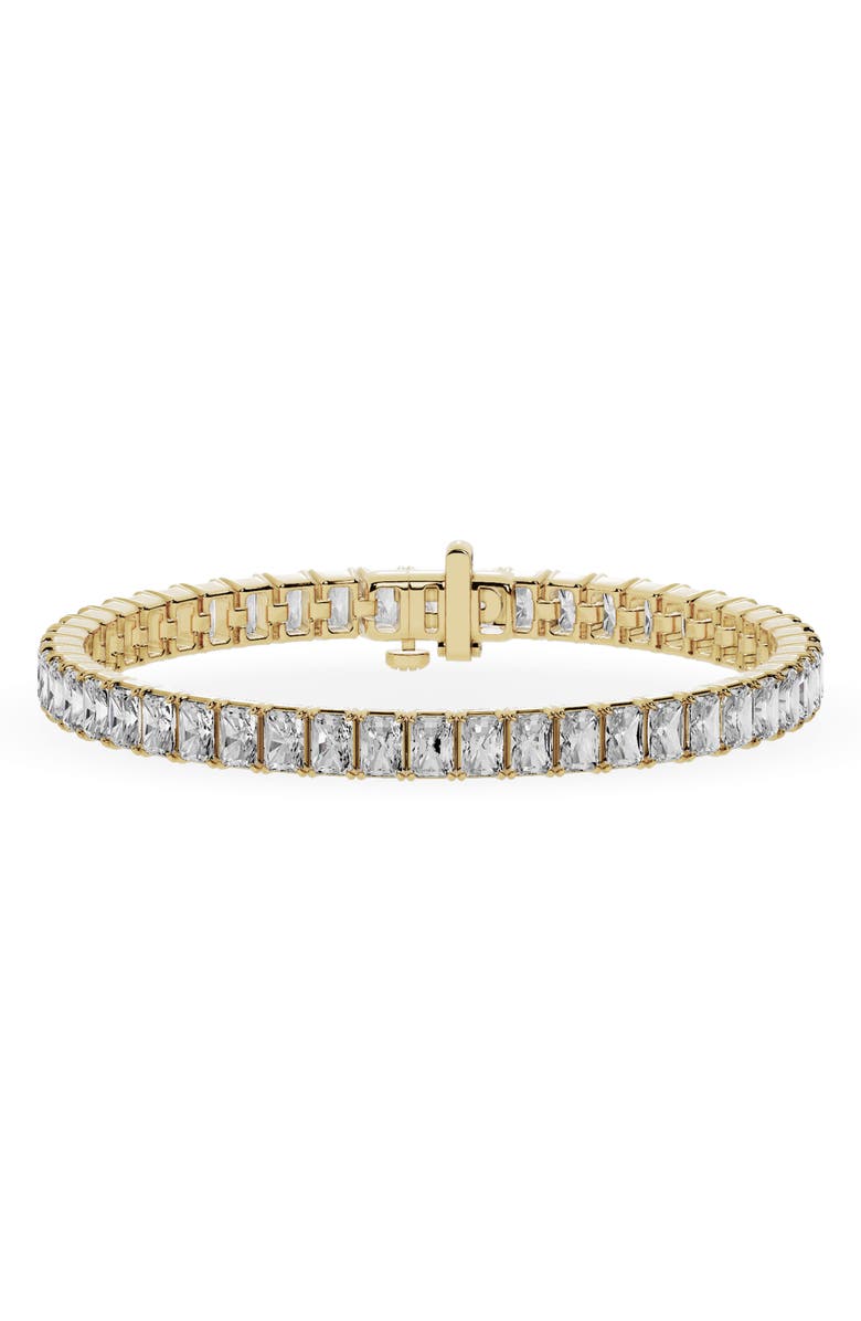 Jennifer Fisher 18K Gold Radiant Lab Created Diamond Tennis Bracelet - 9.6 ctw, Main, color, 18K Yellow Gold