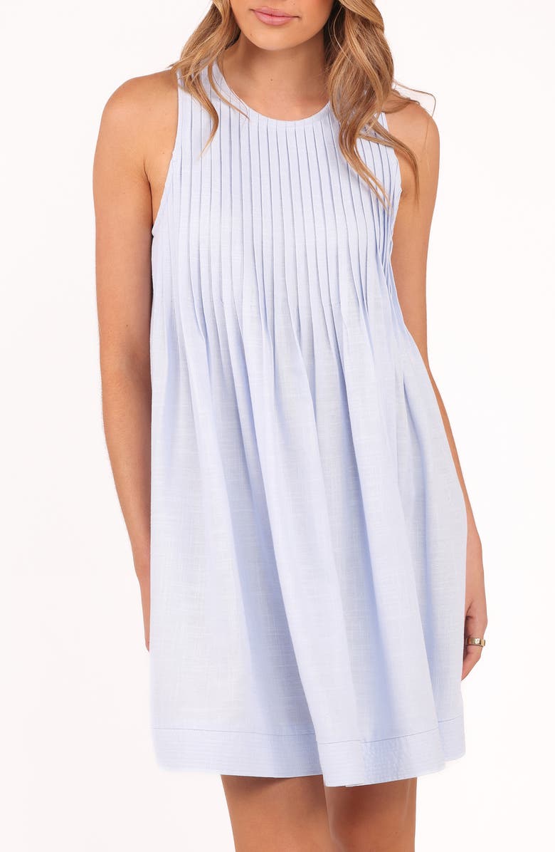 Petal & Pup Daniela Pintuck Minidress, Alternate, color, Blue