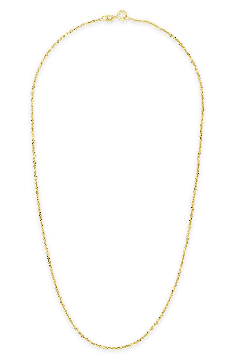 Sterling Forever 14K Gold Plated Sterling Silver Rolo Chain Necklace, Alternate, color,