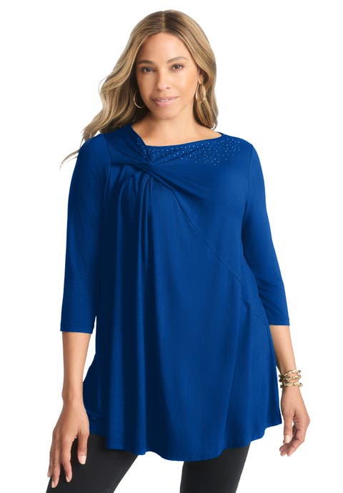 Twist-Front Trapeze Tunic (Plus)