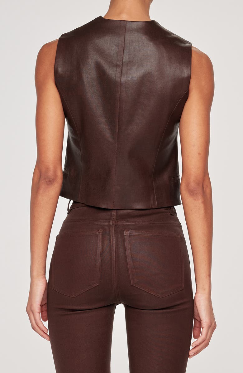 DL1961 Coated Denim Vest, Alternate, color, Walnut Coated