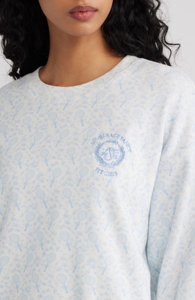 LoveShackFancy Palo Oversize Sweatshirt, Alternate, color, 