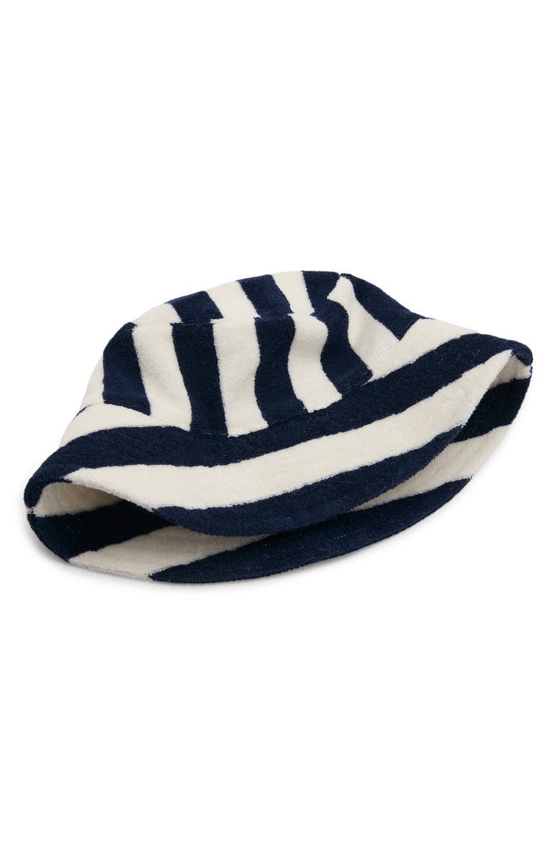 MANGO Stripe Terry Cloth Bucket Hat, Alternate, color,