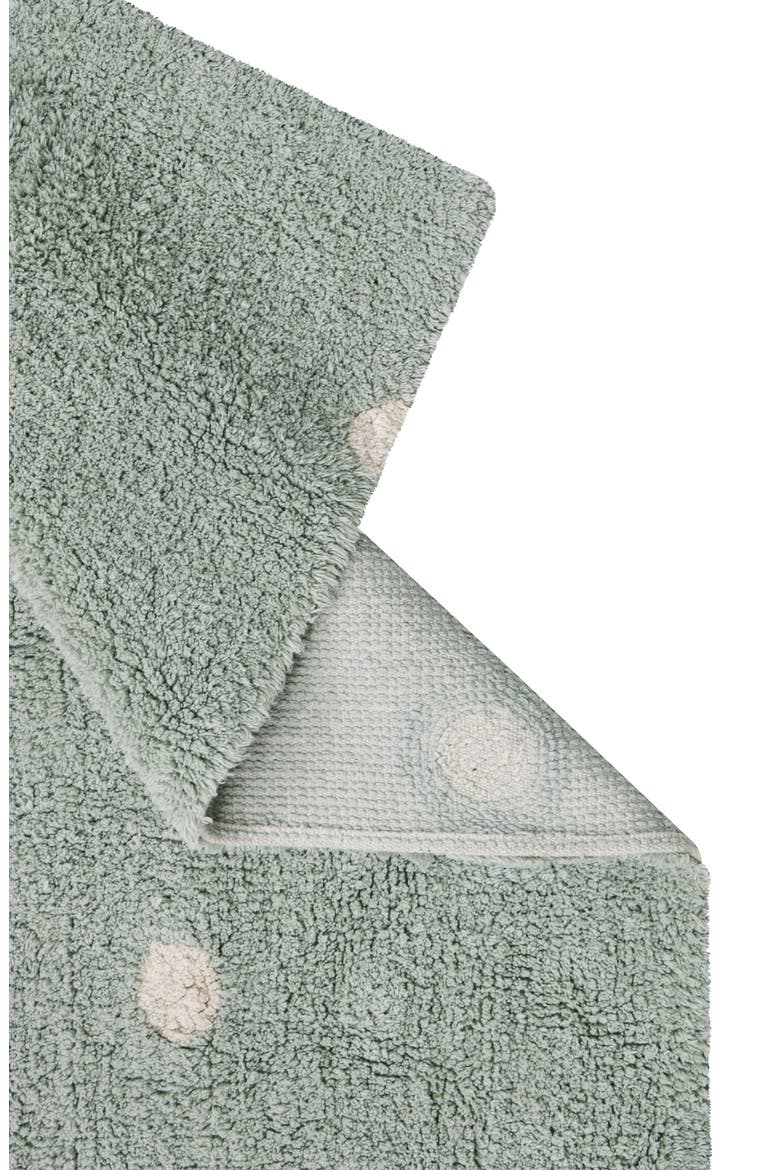 Mini Polka Dot Washable Cotton Blend Rug, Alternate, color, BLUE SAGE NATURAL