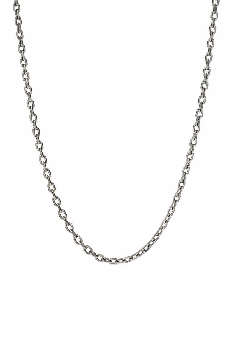 Men's Sterling Silver Knife Edge Chain Necklace, Main, color, SILVER
