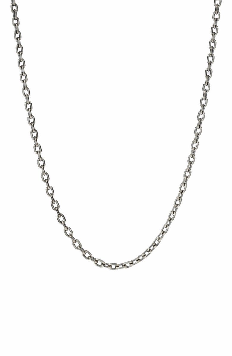 Degs & Sal Men's Sterling Silver Knife Edge Chain Necklace, Main, color, Silver
